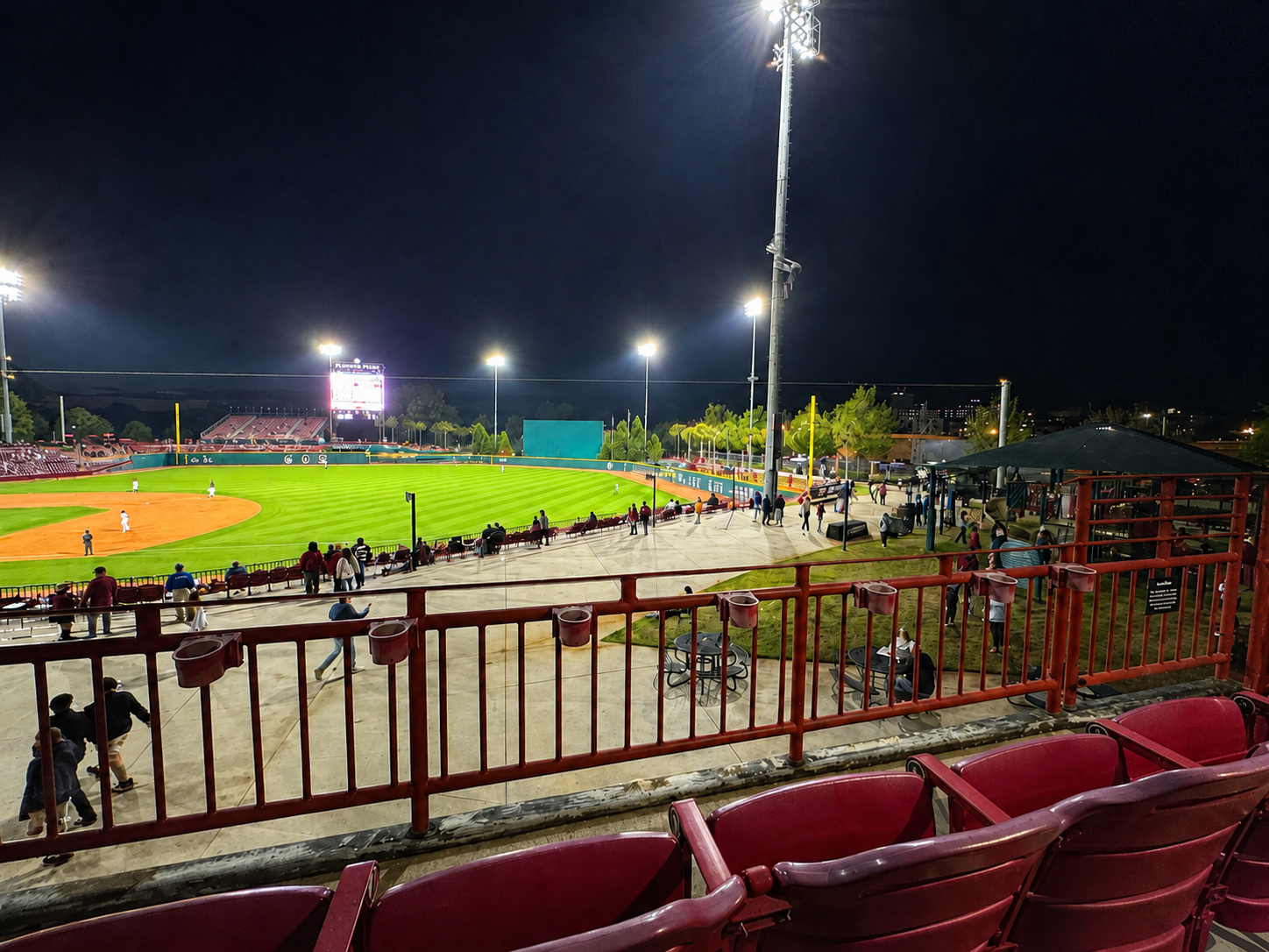 night time ball park event